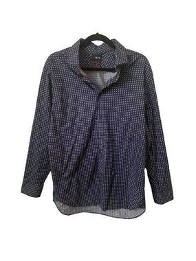 1670 Slim Fit Dress Stretch Navy Blue Shirt Size 17 32/33